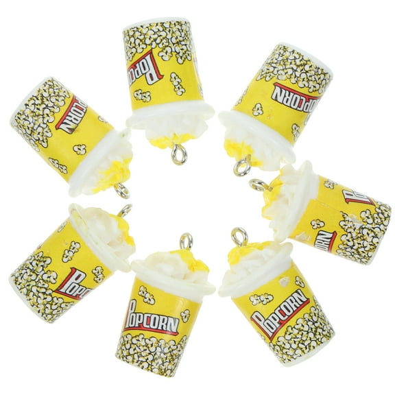KAKOWELY Keychain Making Popcorn Charms Resin 10Pcs 0.98X0.59X0.59In
