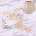 thumbnail image 2 of Raindrops Wood Onlay Carved Decorative Applique Unpainted Beige for Doors Cabinets Walls European Style, 2 of 6