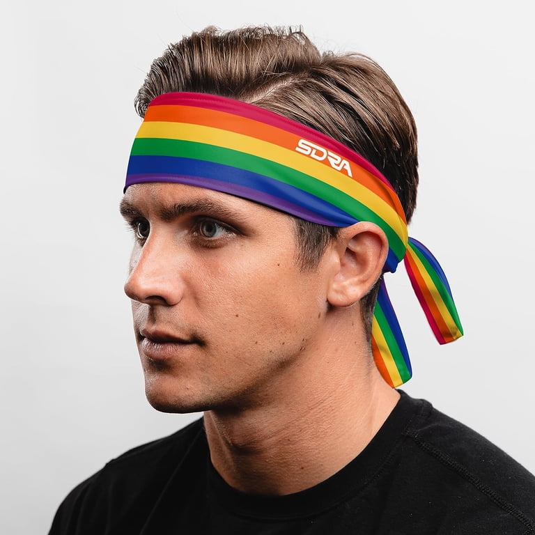 Suddora Adult Unisex Pride Rainbow Tie Headband, Multi-color  display picture 1
