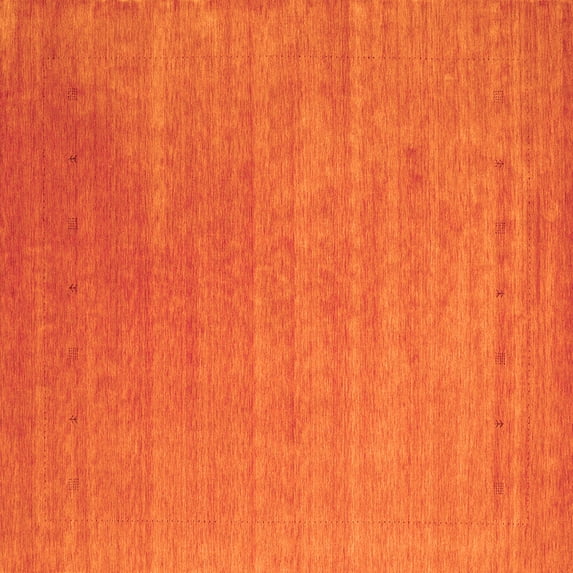 Ahgly Company Indoor Square Abstract Orange Contemporary Area Rugs, 4' Square