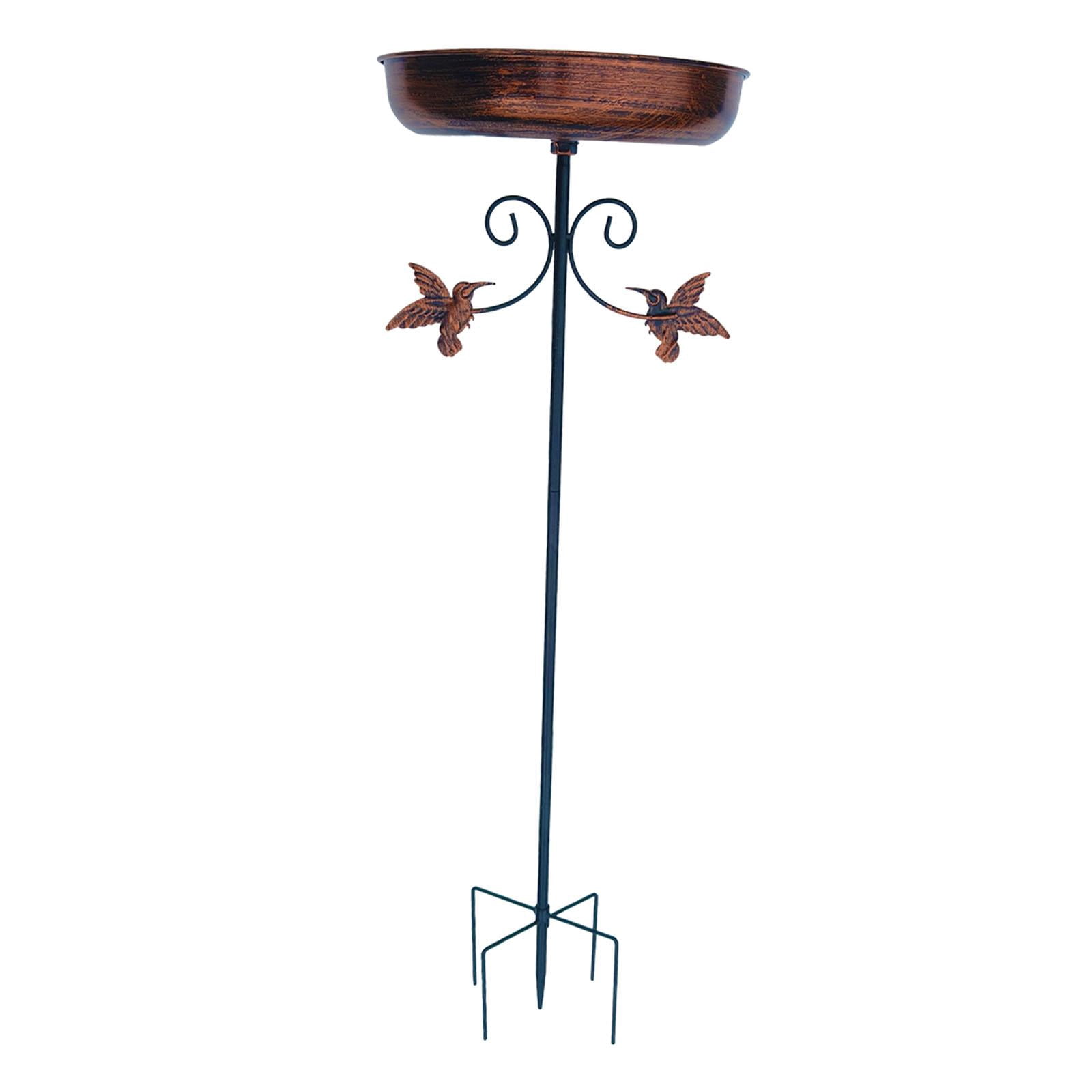 CarpNettore Garden Freestanding Bird Bath Bowl 9.8x31inch for Wild Bird Watchers Strong Load
