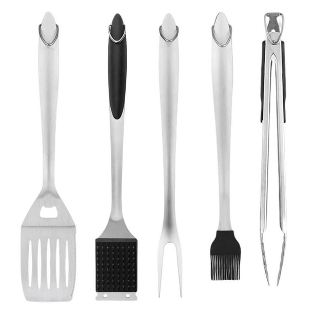 Juego de herramientas para parrilla de barbacoa de 5 piezas Juego de utensilios para barbacoa Papá Hombres Regalos para cocinar Pequeña kusrkot Cocina barbacoa
