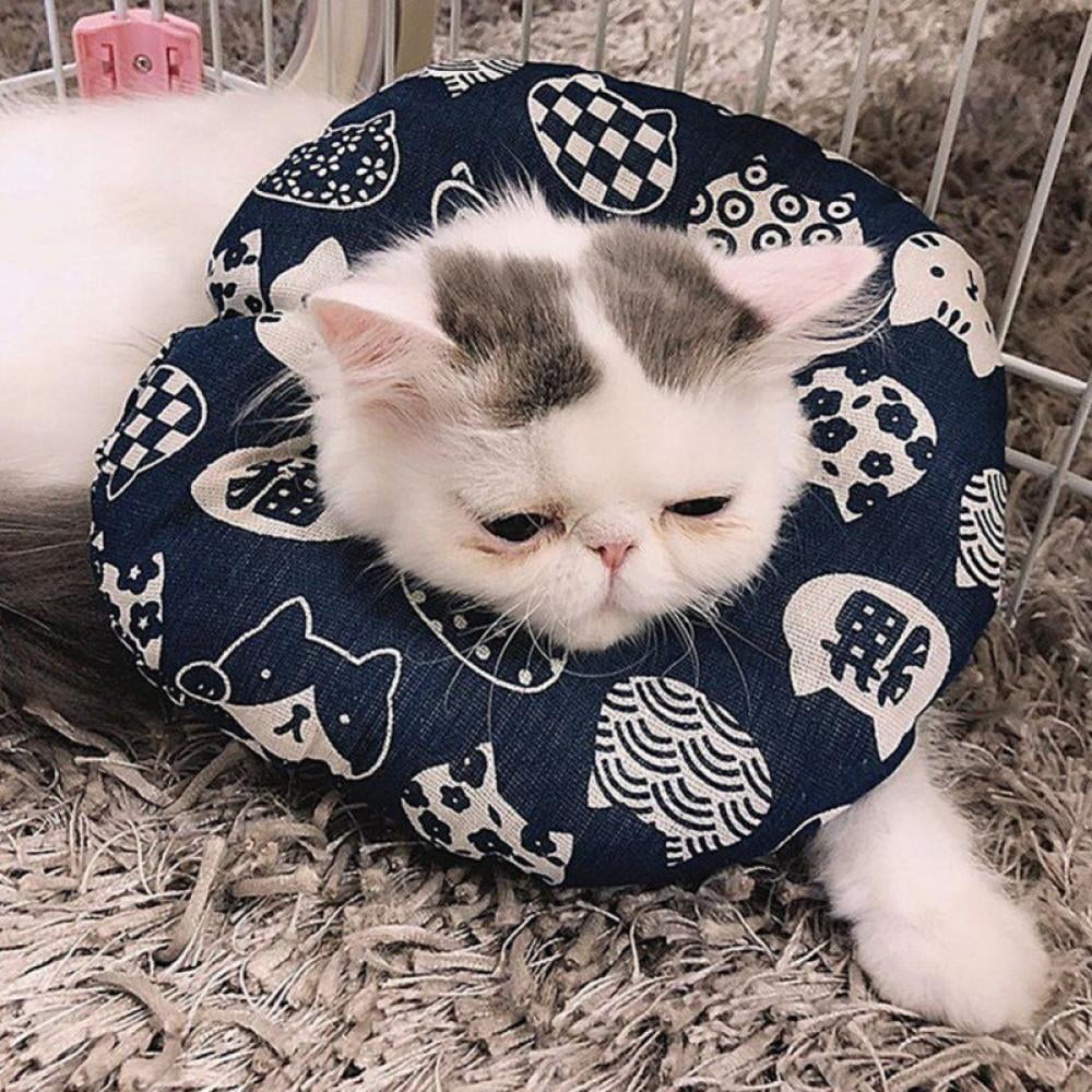 Adjustable Cat Recovery Collar Elizabethan Ring Soft Cone for Cat