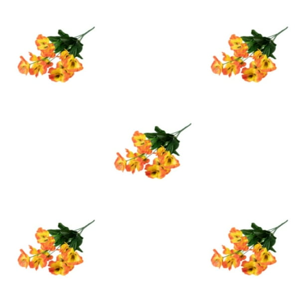 Naiovety 3 unids/set de flores artificiales bellamente elaboradas para impresionantes decoraciones de interior y exterior color naranja Type2 NO2