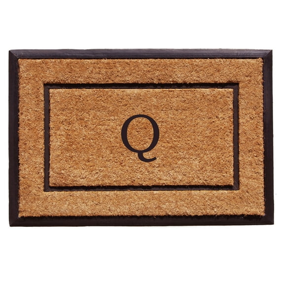The General Monogram Doormat, 18" x 30", Letter Q