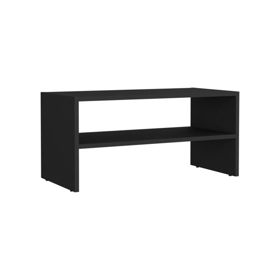 Xukmct 23" Wide Shoe Storage Bench 2 Tier Shoe Rack for Living Room, Bedroom, Black
