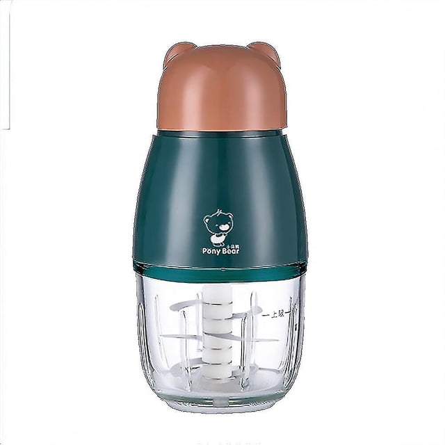 Máquina eléctrica para complementos alimenticios para bebés, de vidrio de 300 ml, para cocinar a mano, multifunción, color verde