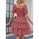 thumbnail image 2 of Vestido PRETTYGARDEN 2025 Floral de Verano con Escote Cuadrado M, 2 of 7