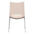 thumbnail image 4 of Zuo Modern Ace Dining Chairs, Light Pink/Brushed Stainless Steel, Set Of 2 Chairs, 4 of 8