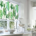 thumbnail image 2 of LALILO Kitchen Curtains and Valances Set of 3 36" Green Window Treatment Tiers for Window Decor, 2 of 5