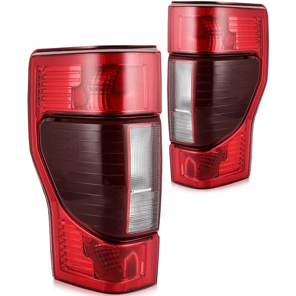 ECCPP Tail Lights for 2020 2021 2022 for Ford for F-250 F-350 F-450 Super Duty Pair Tail Light Assembly Chrome Housing Red Lens LC3Z-13405-A