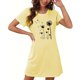 thumbnail image 1 of Camisón corto de mujer, vestido de largo medio con estampado de moda, camisón corto extragrande de mujer, camisón de manga corta con estampado de pecho a la moda, camisón de mujer, 1 of 6