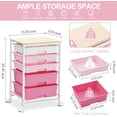 thumbnail image 3 of Utility Cart with 5 Drawers,Storage Drawer Cart with Wooden Tabletop and Lockable Wheels,Craft Storage Trolley Cart,5-Tier Rolling Utility Cart on Wheels,Rose Pink, 3 of 16