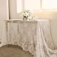 thumbnail image 4 of SoarDream Lace Tablecloth 5 Pieces 60 x 120 Inch White Wedding Rectangular Tablecloth for Baby Shower Decorations White Table Cover for Rectangular Table, 4 of 7
