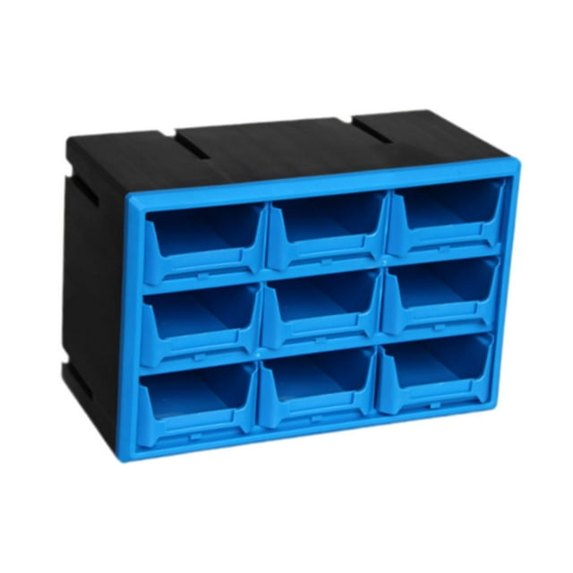 veasfak Armoire de Rangement à Tiroirs Organisateur de Salle de Bain Contenant pour Boulons Bijoux Vis 9 Cases
