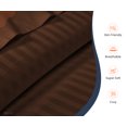 thumbnail image 3 of SGI Bedding Egyptian Cotton Top Split Sheet Set Stripe Adjustable Bed 34" Split Head King 600 TC 15" Deep Chocolate, 3 of 9