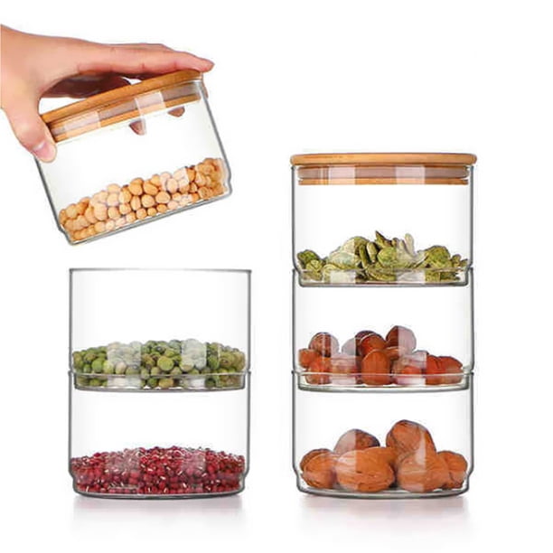 YUEYEE Bocaux en Verre Avec Couvercles Hermétiques eambou pour