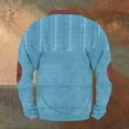 thumbnail image 4 of Big and Tall Sweatshirts for Men Quarter Zip Pullover Outdoor 1/4 Zip Pullover Long Sleeve Casual Sweaters Blue S, 4 of 4