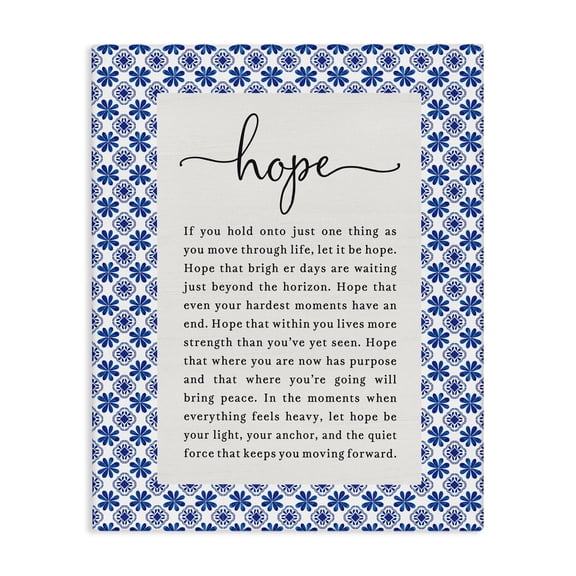 Stupell Industries Traditional Hope For Brighter Days Canvas Art, 16 x 20, by Lettered and Lined