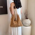thumbnail image 3 of Bolsos de paja tejidos de malla para mujer, bolso cruzado grande, bolso de playa de verano para vacaciones, 3 of 7