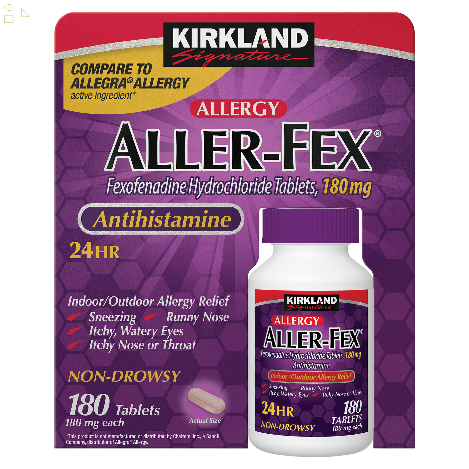 K. S Fexofenadine HCl 180 Mg., NonDrowsy Antihistamine Allergy Relief