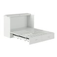 thumbnail image 5 of AFI Alara Queen Solid Wood Murphy Bed Chest with Drawer and Charger, White, 5 of 8