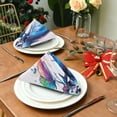 thumbnail image 3 of Napkin Satin Napkin 20*20Inchx6 Kitchen Towel Dinner Plate Towel Decorative Towel Napkin Tea Towel Suitable For Kitchen Table Colorful Deer Butterfly Pattern, 3 of 8