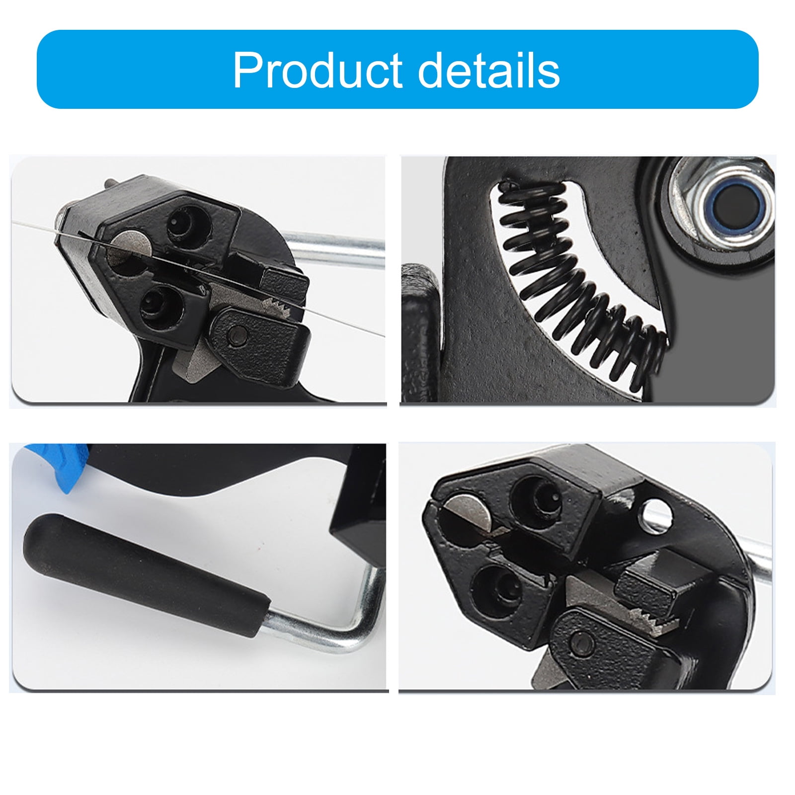 Ysmooiuy Stainless Steel Metal Tie Guns Cable Tie Pliers Metal Cable Tie Tool, Cable Tie Guns for Tightening Cut Cable Tie