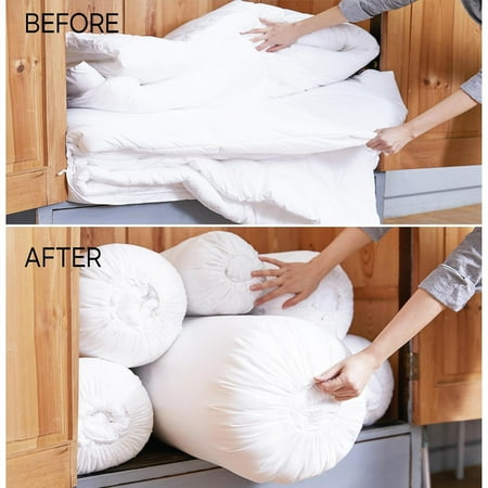 

Storage Bag Organizer XL(92L) X 2 White - Perfect for Comforters Blankets Bedding Bulky Clothes and Puffer Jackets Breathable Dustproof Washable and Durable