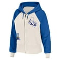 thumbnail image 2 of Women's WEAR by Erin Andrews Cream Los Angeles Rams Colorblock Lightweight Full-Zip Hoodie, 2 of 3