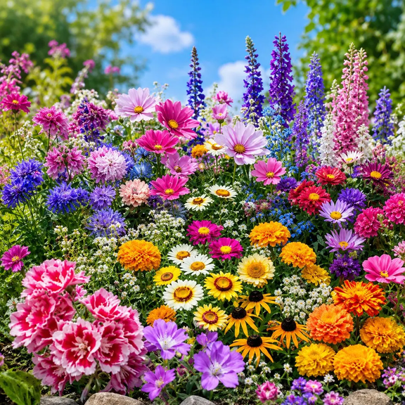 500 Wildflower seedsLow Maintenance/for Garden Ideal/for Beds Borders Plant Pots & Planters