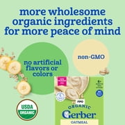 Gerber Organic Baby Cereal, Oatmeal for Babies, Infant Cereal, Organic Baby Food, Stage 1 8 oz