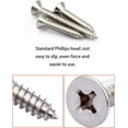 thumbnail image 3 of 10Pcs M5x25mm Phillips Flat Head Self Tapping Wood Screws,304 Stainless Steel, Plastic and Metal.Coarse Threaded, Sharp Point,Self Tapping, 3 of 8