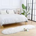 thumbnail image 2 of White Faux Fur Rug,2x6 Faux Sheepskin Rug,Washable Fuzzy Rug,Fluffy Long Rugs for Bedroom,, 2 of 4