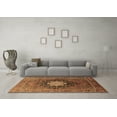 thumbnail image 3 of Ahgly Company Indoor Square Oriental Brown Industrial Area Rugs, 3' Square, 3 of 4