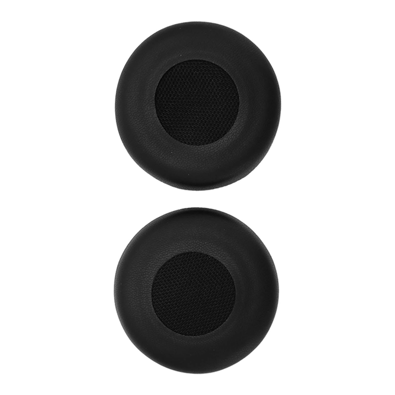 Soft Protein Leather Replacement Earpads Cushion Ear Pads Compatible with Jabra Evolve 20 20se 30 30II 40 65 65+ Headphones 1 Pair Black (1.6 x 1.0 in / 4.1 x 2.5 cm)