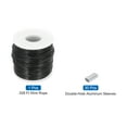 thumbnail image 3 of Cable de alambre de 328 pies (100 m) de acero inoxidable 304 recubierto de vinilo de 3/64" (1 mm) con 30 piezas de funda de aluminio negra, 3 of 7