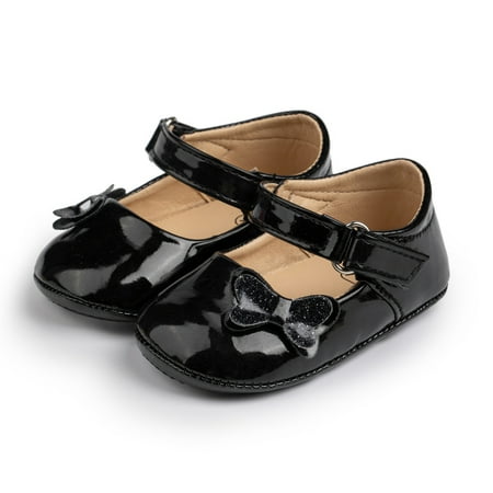 CocMouse Baby Girl Flats Soft Soles Cute Bows Mary Jane Walking Shoes
