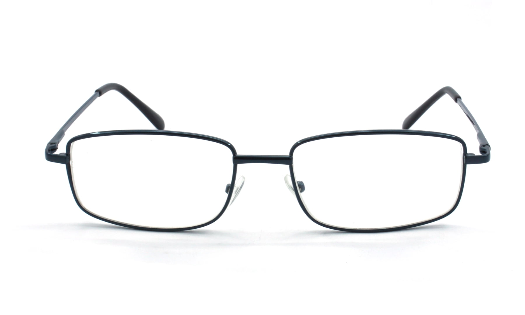 EYE ZOOM 5 Pack Unisex Rectangular Metal Reading Glasses with Spring Hinge, Mul_Color, +225