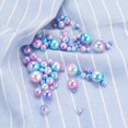 thumbnail image 6 of 1 bag 420pcs 7 style Rainbow ABS Plastic Imitation Pearl Beads Gradient Mermaid Pearl Beads Round Medium Orchid 9.5mm Hole: 1.6mm, 6 of 7