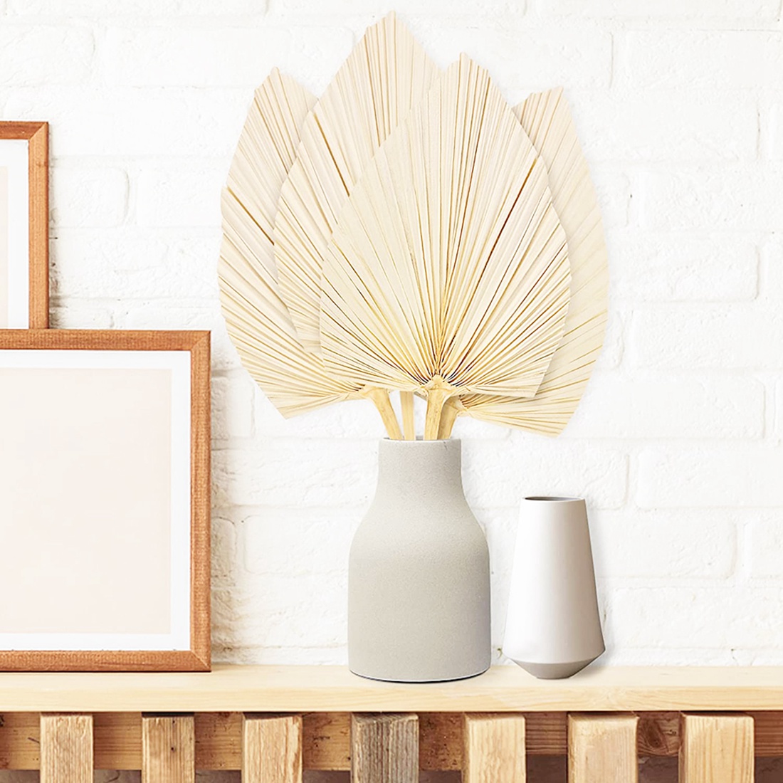 4Pcs Dried Palm Leaves Dried Palm Fans Boho Dried Palm Spears