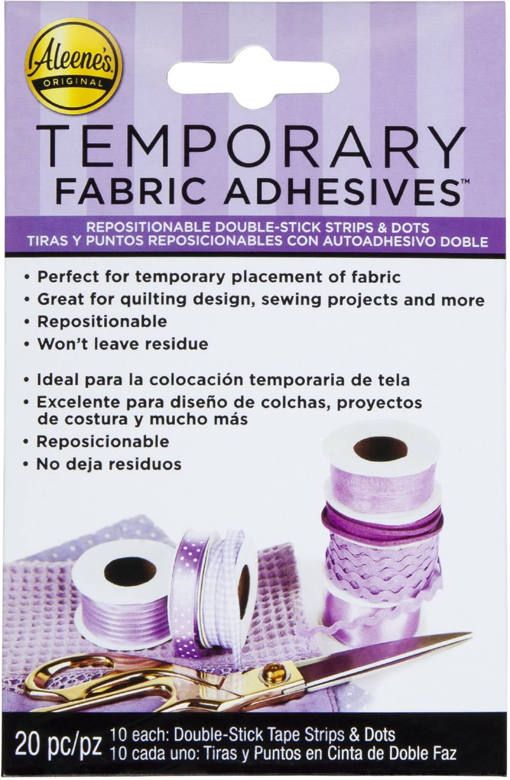 Aleene's Temporary Fabric Adhesive Tape 20pcStrips & Dots Walmart