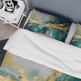 thumbnail image 4 of Designart "Explosive Gold Triangular Elegance IV" Modern Geometric Bedding Covert Set - Abstract Geometric Gold Abstract Bed Set With 2 Shams, 4 of 6