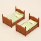 thumbnail image 4 of KAKOWELY 1 juego de litera en miniatura para dormir, modelo de juego de simulación, juguete para casa de muñecas, decoración, 4 of 5