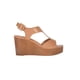 thumbnail image 3 of Sandalias de tacón corrido y plataforma altos y correa ajustable de unicolor para mujer, 3 of 5