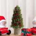 thumbnail image 4 of Ganfancp Árbol de Navidad Ornamento Árbol de Navidad Escena Frutos Rojos Maceta de Plástico Árbol de Navidad Ornamento Rebajas Flash Deals Árbol de Navidad X1, 4 of 6