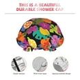 thumbnail image 3 of KLL Hawaiian Style Pattern Shower Cap & Bath Cap for Women,Reversible Oversized Waterproof Shower Caps for all Hair Lengths,Elastic Reusable Bathing Hair Cap, 3 of 6