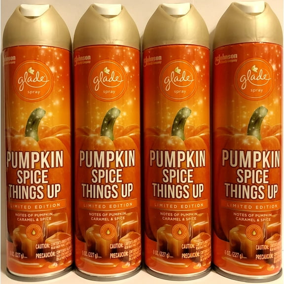 Glade Room Spray 4 CT, Pumpkin Spice Things Up, 8 OZ. Total, Air Freshener