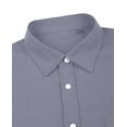 thumbnail image 3 of Jorlat Men's Cotton Linen Short Sleeve Casual Shirts Lightweight Button Down Shirts Vacation Beach Summer Tops with Pocket, 3 of 7
