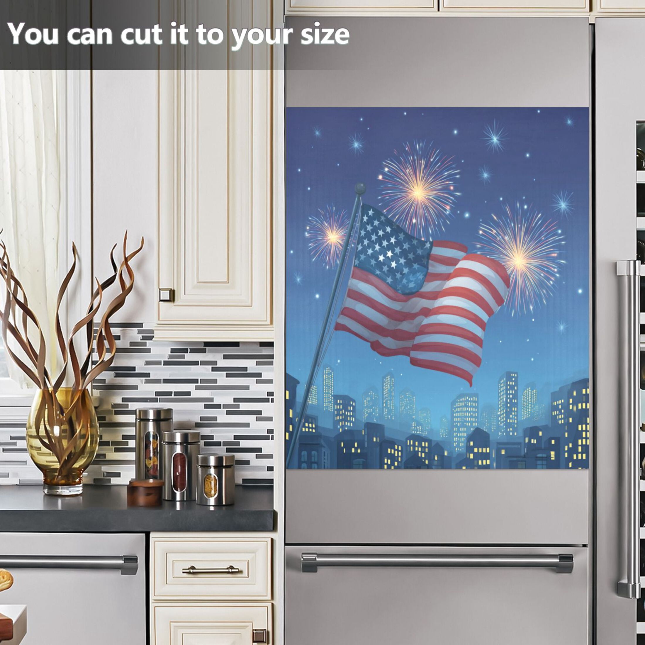 Dishwasher Sticker Magnetic Dishwasher Sticker Magnetic Decorative Sticker Refrigerator Sticker Dishwasher Decorative Stickers American Flag Fireworks